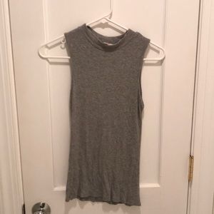 Gray tank top mock turtleneck